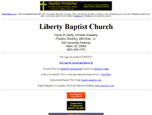 Tablet Screenshot of aiken.liberty-baptist-church.us
