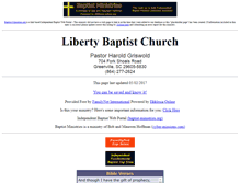Tablet Screenshot of conestee.liberty-baptist-church.us